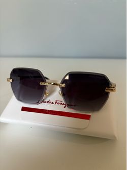 Sun Glasses New Salvatore Ferragamo Black Sun Glasses
