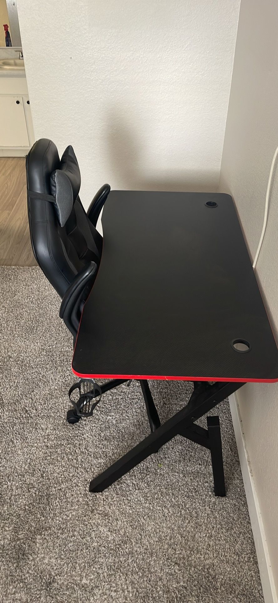 Gaming Chair, And Carbon Fiber Desk
