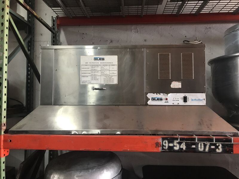 USED GILES VENTLESS HOOD PO-VH