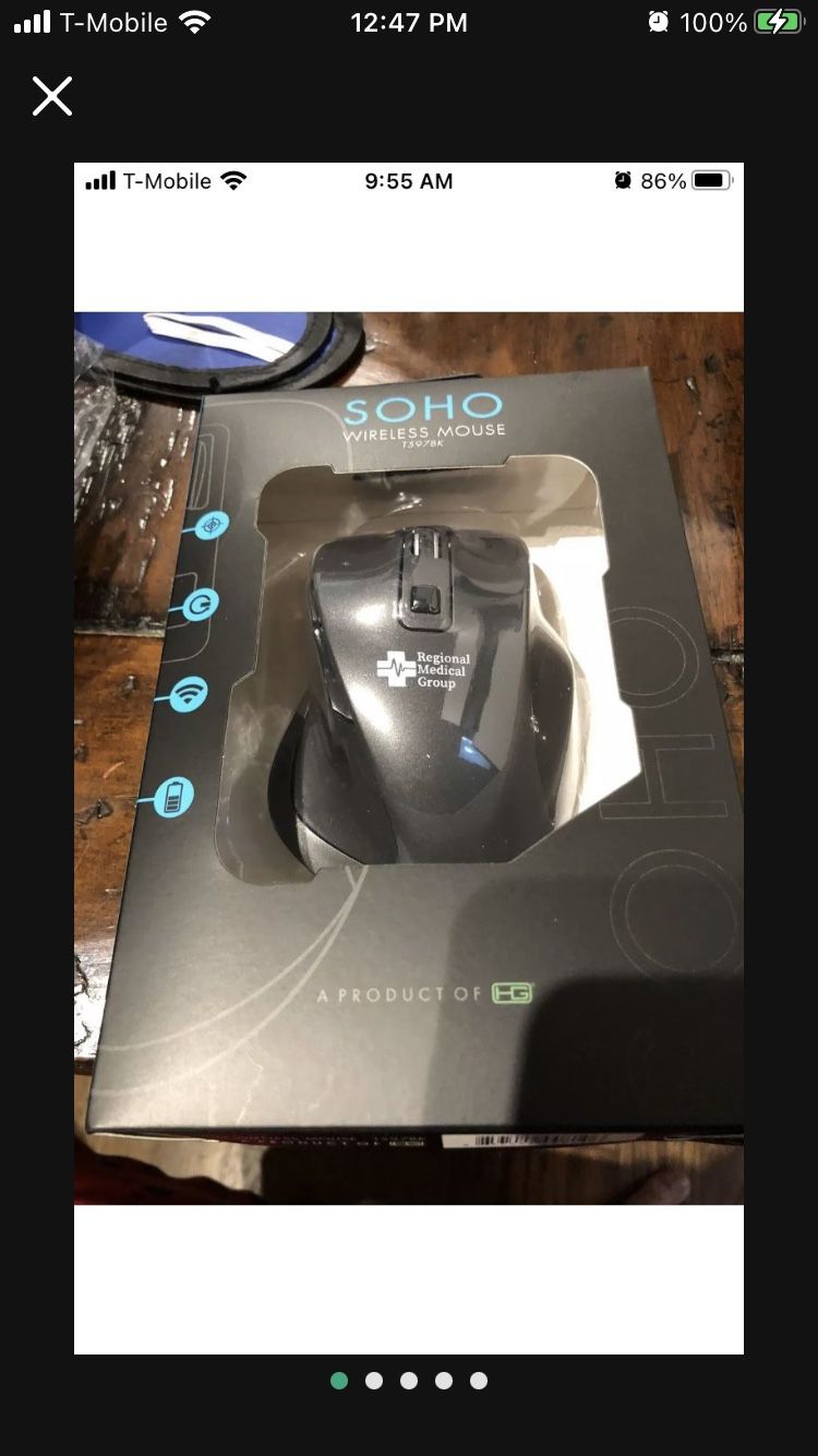 Soho Wireless Mouse New With Logo