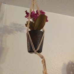 Hanging MACRAME Beautiful Fake Plant 
