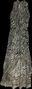 Zebra Print Sleeveless Maxi Dress