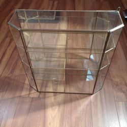 Brass And Glass Curio Cabinet