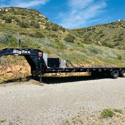 2018 Flat Bed Trailer ** 22gn tandem dual wheel gooseneck