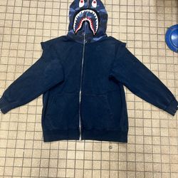 Blue camo shark hood full zip up bape (CHECK DESCRIPTION!)