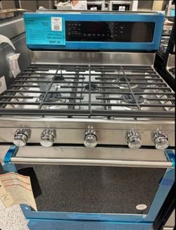 Stainless Steel 5-Burner Gas Range