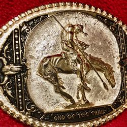 Montana Silversmith Belt Buckle Mens End of Trail 