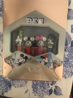 Disney 100th Pez Tin  Container  2 For 5.00!