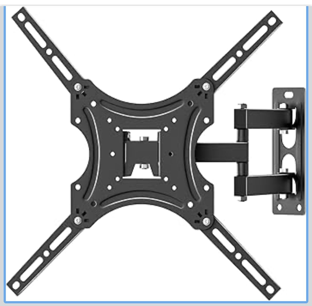 Full Motion TV Monitor Wall Mount Bracket with Swivel, Tilt & Extension, fits 23"-55" Flat Curved Screen TVs & Monitors, VESA 400x400, Holds up to 48