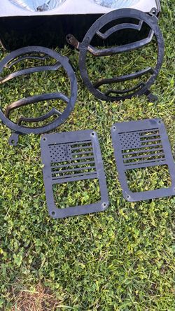 Jeep wrangler headlights and guards
