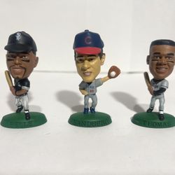 Chicago MLB  : Frank Thomas, Ryne Sandberg, Albert Belle 3” Baseball Figure
