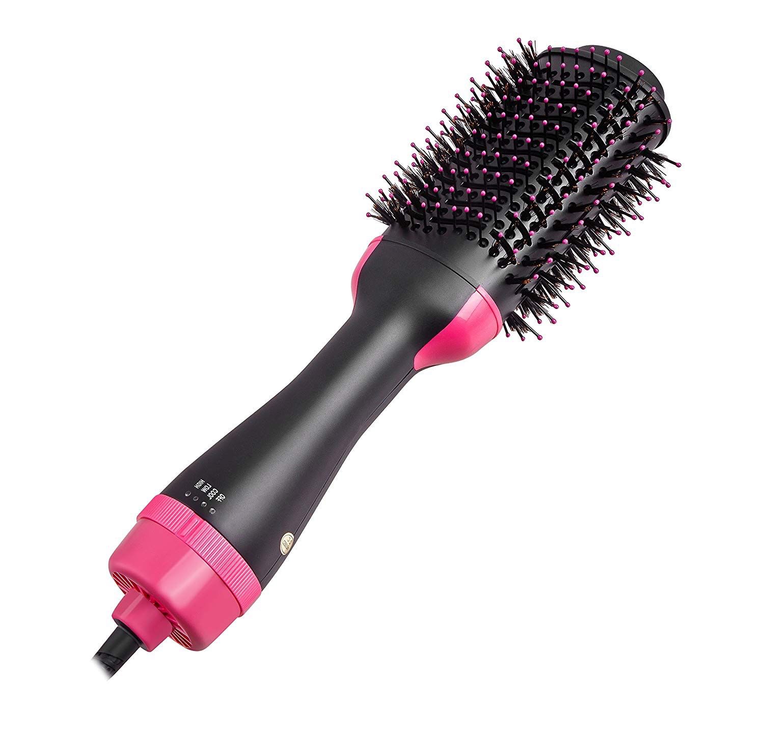 One Step Hair Dryer and Volumizer, szwintec Oval Blower Hair Dryer Salon Hot Air Paddle Styling Brush Negative Ion Generator Hair Straightener Curler