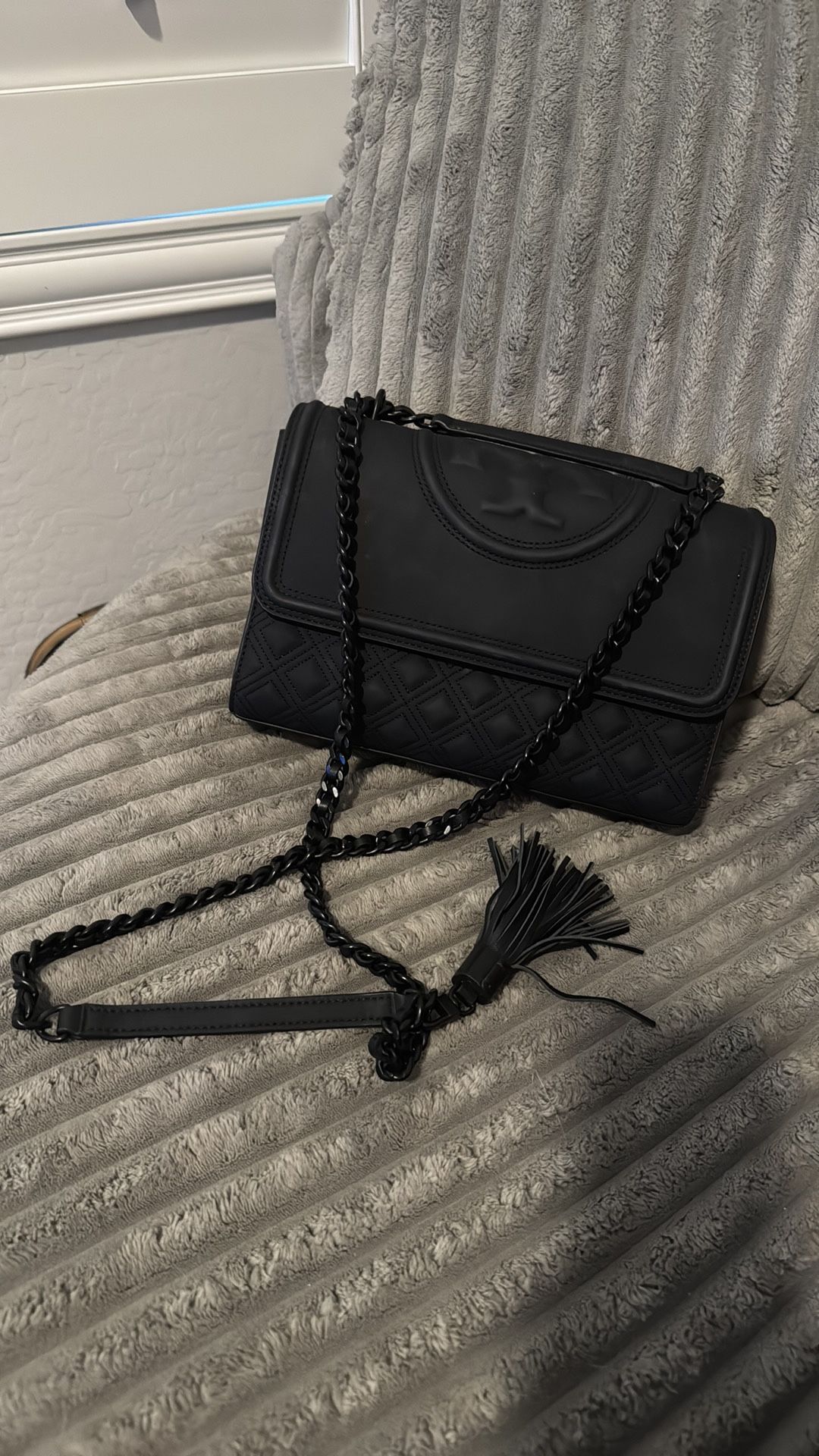 Tori Burch FLEMING SOFT MATTE ZIP CONTINENTAL SHOULDER BAG AND WALLET