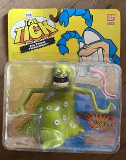 The Tick Collectible Evil Tongue Thrakkorzog Action Figure Bandai 1995 MOC