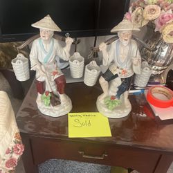 Vintage Antique Taiwanese Fisherman 