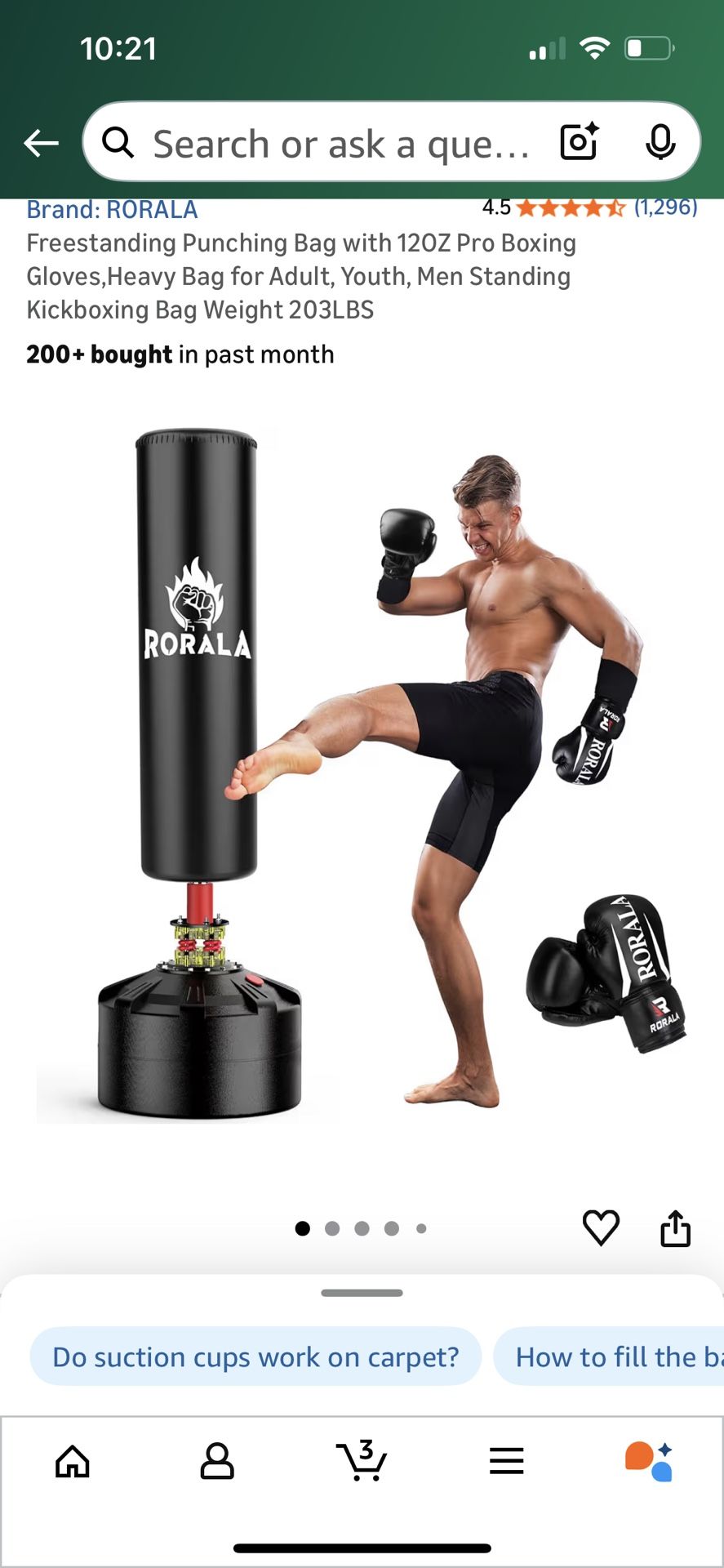 Punching bag And Gloves - New In Box