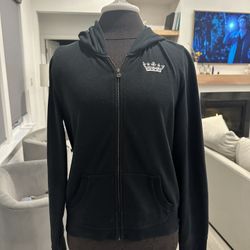 Black Express Zip Up Hoodie 