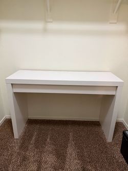 White Table with Drawer
