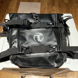 Waterproof Motorcycle Bag Tactical Roll Up Backpack Heat Resistant Saddle Bag Sissy Bar Bag 