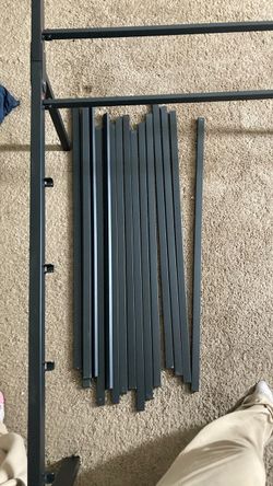 Full California king black metal bed frame