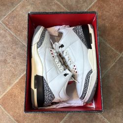 Jordan 3 White Cement Reimagined Size 9.5 Men Used