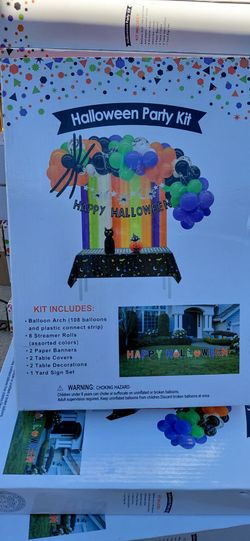 Halloween Party Kit with Balloon Arch and Yard Sign