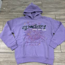 Sp5der Hoodie Purple - Size Large