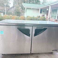 Commercial 2-Door Worktop Refrigerator – Works Great