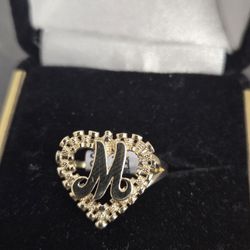 Letter M  Ring Rolex Style