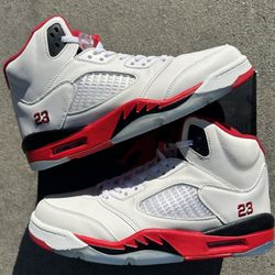 Jordan 5 Retro Fire Red Black Tongue (2025)