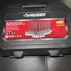 Husky 68 Piece Hex &Torx Bit Socket Set