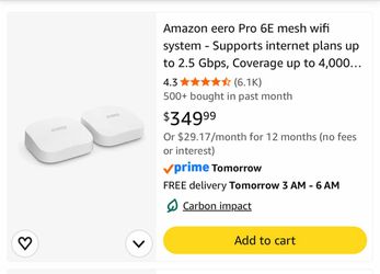 Eero pro 6E mesh WiFi system