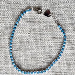 Turquoise Sterling Silver Tennis Bracelet 