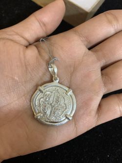 Atocha silver coin pendant