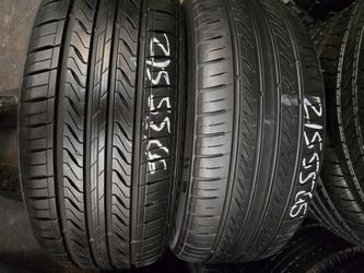2 Tires 215.55.16 Sentury 99 % Tread Dot 0725