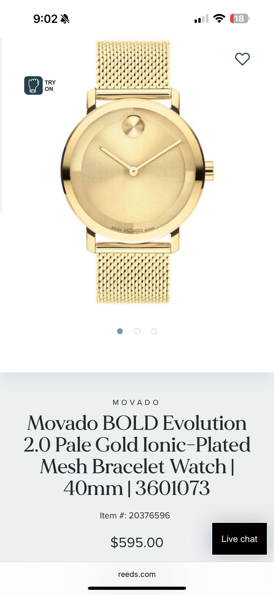 Movado Bold Watch 