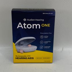 New Audien Atom ONE OTC Hearing Aids AT1RB004 Rechargeable