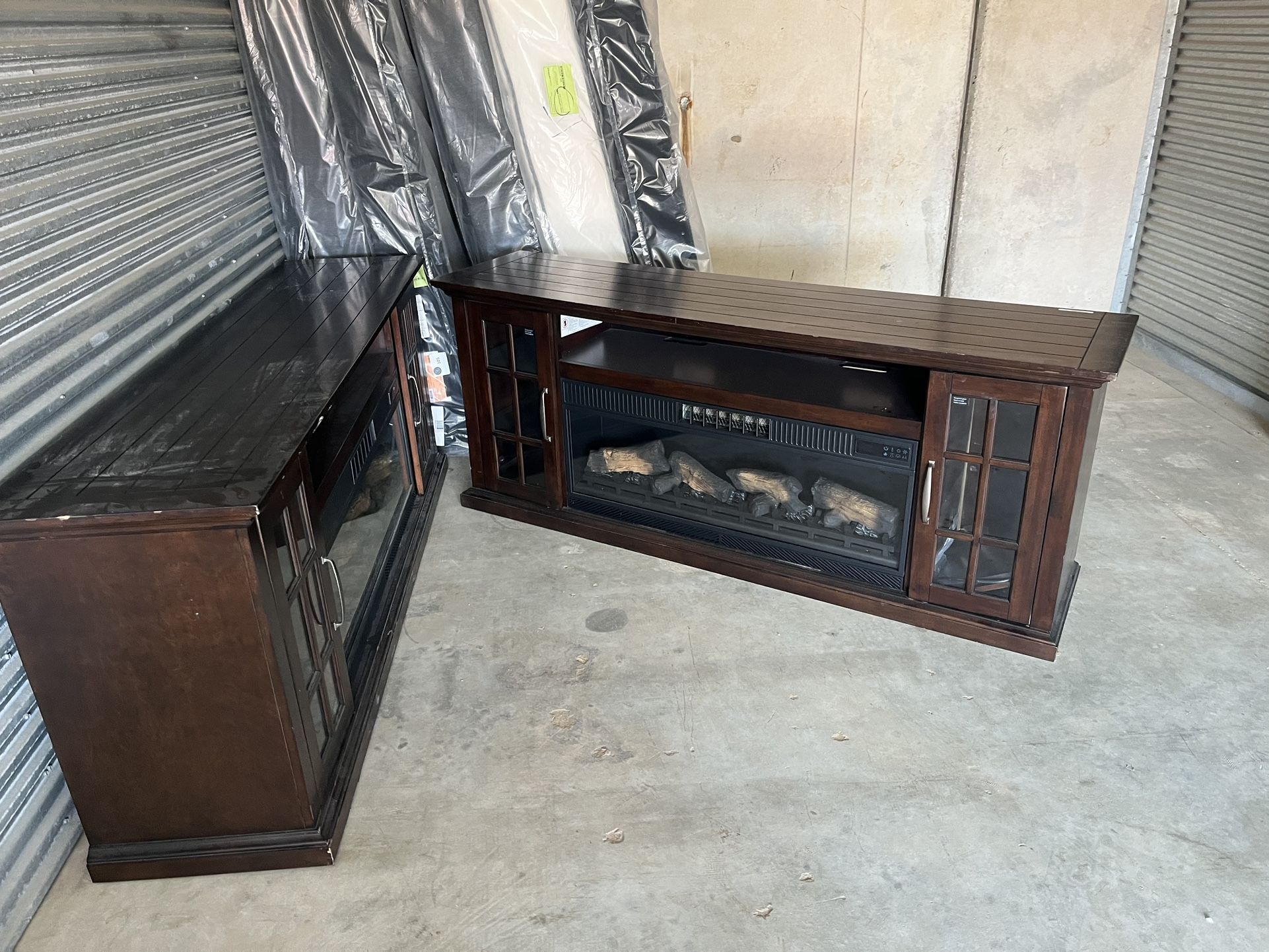 Tresanti Mayson TV Console with ClassicFlame CoolGlow 2-in-1 Electric Fireplace and Fan
