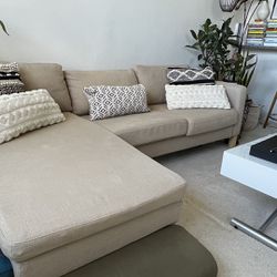 Sectional With Chaise Lounge (pillows Included)