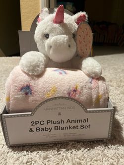 Manhattan Kids Unicorn Plush & Baby Blanket Set