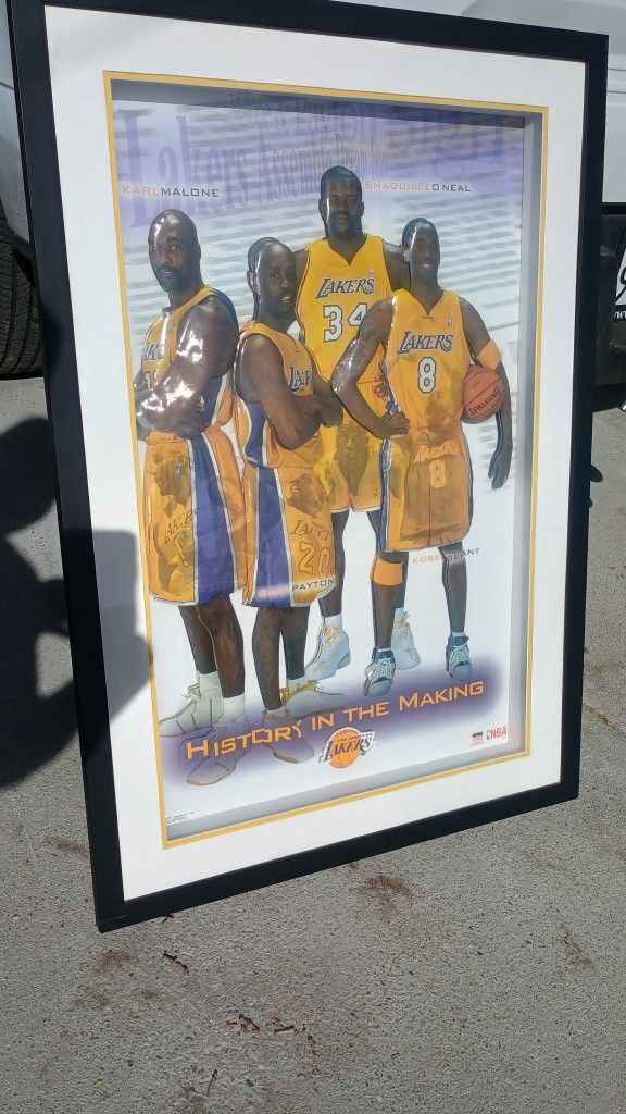Lakers 3D Art Work Box Framed Poster