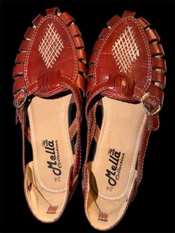 Mella Collection Leather Huarache Sandals