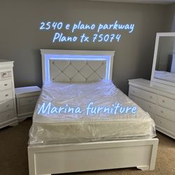 White Bedroom Set Dresser Mirror Nightstand
