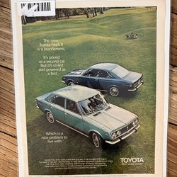Toyota vintage 1970 original print ad