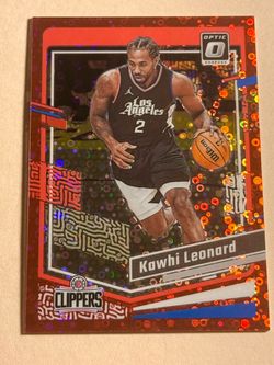 2023-24 Donruss Optic Kawhi Leonard Red Fast Break Prizm /75 #95 Clippers
