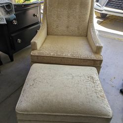 True Vintage MCM Chair And Ottoman