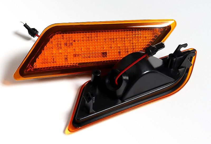 For 2012-2014 Mercedes W204 C-Class Amber Lens Amber LED Side Marker Lights Lamp -(4-LY140-4Y