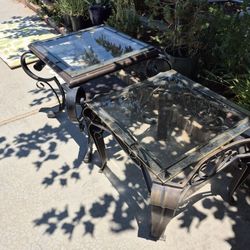 2 End Glass Tables $10 Each