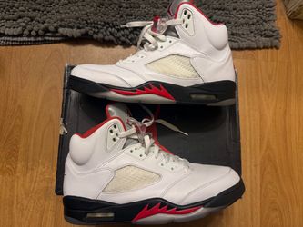 Jordan 5 Retro “Fire Red Silver Tongue” - Size 10