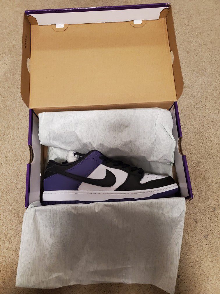 Nike Sb Dunk Low Court Purple Size 10/13